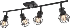Track Lighting Fixtures CeilingIndustrial Black Kitchen Track Lighting for Kitchen, Living Room, Dining Room, HallwayE26 Track Lighting Fixtures CeilingIndustrial Black Kitchen Track Lighting for Kitchen, Living Room, Dining Room, HallwayE26