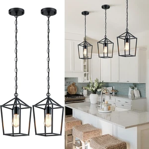 Sheetea 2 Pack Pendant Lights Kitchen Island, Modern Black Light Fixtures Sheetea 2 Pack Pendant Lights Kitchen Island, Modern Black Light Fixtures