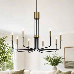 Black and Gold Chandelier 8 Light Modern Chandeliers Ceiling Lights Black and Gold Chandelier 8 Light Modern Chandeliers Ceiling Lights