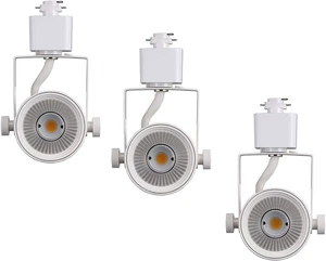 CLOUDY BAY 8W Dimmable LED Track Light Head,CRI90+ Day Light 5000K,Adjustable Tilt Angle Track Lighting Fixture,40° Angle for Accent Retail,White Finish,Halo Type- 3 Pack CLOUDY BAY 8W Dimmable LED Track Light Head,CRI90+ Day Light 5000K,Adjustable Tilt Angle Track Lighting Fixture,40° Angle for Accent Retail,White Finish,Halo Type- 3 Pack