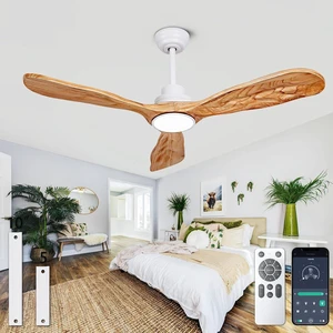 52In Wood Ceiling Fan with Lights,Noiseless Reversible DC Motor with Remote 52In Wood Ceiling Fan with Lights,Noiseless Reversible DC Motor with Remote