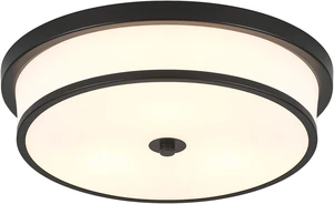 16 inch Flush Mount Ceiling Light, 3-Light Close to Ceiling Light Fixtures with Black Finish for Livingroom Bedroom Kitchen Diningroom(Black) 16 inch Flush Mount Ceiling Light, 3-Light Close to Ceiling Light Fixtures with Black Finish for Livingroom Bedroom Kitchen Diningroom(Black)