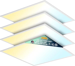 Allsmartlife 2x2 LED Flat Panel Light 4-Pack, Triac Dimmable, 5CCT (3000K-3800K-4500K-5200K-6000K) 40W/5000LM, Back-Lit 2x2FT LED Troffer Light Drop Ceiling for Commercial Office, ETL Allsmartlife 2x2 LED Flat Panel Light 4-Pack, Triac Dimmable, 5CCT (3000K-3800K-4500K-5200K-6000K) 40W/5000LM, Back-Lit 2x2FT LED Troffer Light Drop Ceiling for Commercial Office, ETL