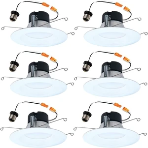 HALO LT 5/6 inch LED recessed Can Light Trim, 5 CCT, Dimmable, 750lm 6PK HALO LT 5/6 inch LED recessed Can Light Trim, 5 CCT, Dimmable, 750lm 6PK