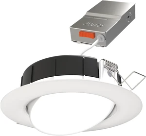 Juno 4" Adjustable LED Wafer Downlight, 5-in-1 CCT, Matte White Juno 4" Adjustable LED Wafer Downlight, 5-in-1 CCT, Matte White