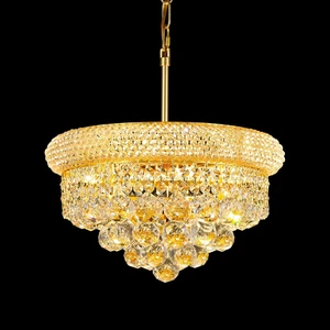 Gold Crystal Chandeliers for Dining Room4-Lights D15 Inch Gold Crystal Chandeliers for Dining Room4-Lights D15 Inch