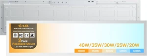 1x4 LED Flat Panel Light,Selectable 5CCT,0-10V Dimmable,5200LM,2Pack 1x4 LED Flat Panel Light,Selectable 5CCT,0-10V Dimmable,5200LM,2Pack