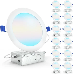 Sunco 12 Pack 6 Inch Slim LED Recessed Ceiling Lights, 5CCT, 14W, Dimmable Sunco 12 Pack 6 Inch Slim LED Recessed Ceiling Lights, 5CCT, 14W, Dimmable