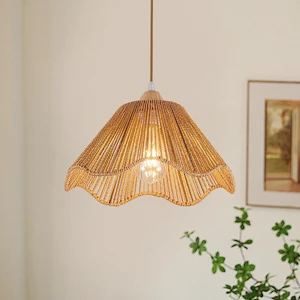 D12.5 Inch Boho Light Fixtures Boho Rattan Pendant Light Flush Mount Mini Chandelier Woven Hanging Light Fixture for Bedroom Hallway Entryway Nursery Kitchen Island D12.5 Inch Boho Light Fixtures Boho Rattan Pendant Light Flush Mount Mini Chandelier Woven Hanging Light Fixture for Bedroom Hallway Entryway Nursery Kitchen Island