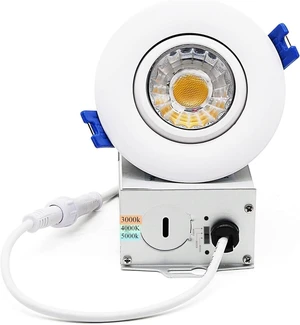 3 Inch Waterproof Recessed Shower Light, 9W LED Gimbal Recessed Lighting, 3CCT Adjustable Canless Ceiling Downlight for Bathroom, Kitchen, Bedroom 3 Inch Waterproof Recessed Shower Light, 9W LED Gimbal Recessed Lighting, 3CCT Adjustable Canless Ceiling Downlight for Bathroom, Kitchen, Bedroom