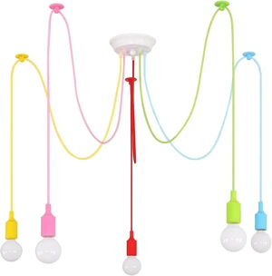 Spider Colorful Pendant Light, 5-Light DIY Adjustable Kids Ceiling Lamp Spider Colorful Pendant Light, 5-Light DIY Adjustable Kids Ceiling Lamp