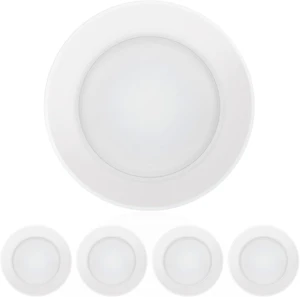 ECOELER 4 Inch LED Dimmable Disk Light, Aluminum Baffle Trim, 4000K Cool White, 650lm Flush Mount Ceiling Recessed Light Fixture, Energy Star & ETL-Listed, 4Pack ECOELER 4 Inch LED Dimmable Disk Light, Aluminum Baffle Trim, 4000K Cool White, 650lm Flush Mount Ceiling Recessed Light Fixture, Energy Star & ETL-Listed, 4Pack