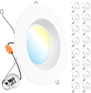 Sunco 16 Pack 6 Inch Retrofit LED Recessed Lights, 5CCT, 13W=75W, Dimmable Sunco 16 Pack 6 Inch Retrofit LED Recessed Lights, 5CCT, 13W=75W, Dimmable