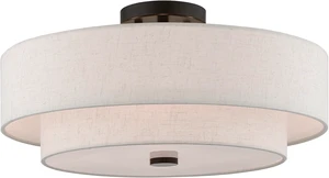 Livex Lighting 51085-92 4-Light Semi Flush Ceiling Light, English Bronze Livex Lighting 51085-92 4-Light Semi Flush Ceiling Light, English Bronze