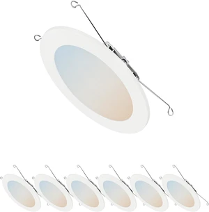 HALO HLBT 6 inch LED Recessed Light Slim Trim Retrofit 5CCT 765lm 6PK HALO HLBT 6 inch LED Recessed Light Slim Trim Retrofit 5CCT 765lm 6PK
