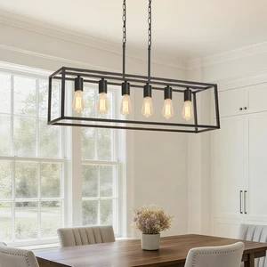 6 Light Black Chandeliers for Dining Room, Adjustable Height Linear Chandelier Kitchen Light Fixture, Modern Farmhouse Chandelier Rectangle Island Light for Kitchen Hanging Light Fixtures 6 Light Black Chandeliers for Dining Room, Adjustable Height Linear Chandelier Kitchen Light Fixture, Modern Farmhouse Chandelier Rectangle Island Light for Kitchen Hanging Light Fixtures