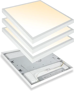 2x2 FT LED Flat Panel Light Surface Mount Dimmable, 4-Pack 2x2 FT LED Flat Panel Light Surface Mount Dimmable, 4-Pack