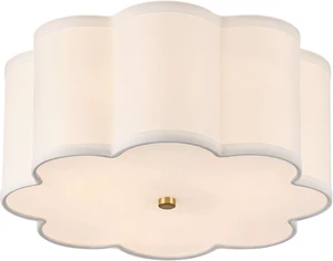 13.4"Semi Flush Mount Ceiling Light Fixture, 3-Light Modern Close to Ceiling Light With Fabric Flower-Shaped Shade, Light Fixtures Ceiling Mount for Bedroom Nursery Kids Room Living Room(Gold) 13.4"Semi Flush Mount Ceiling Light Fixture, 3-Light Modern Close to Ceiling Light With Fabric Flower-Shaped Shade, Light Fixtures Ceiling Mount for Bedroom Nursery Kids Room Living Room(Gold)