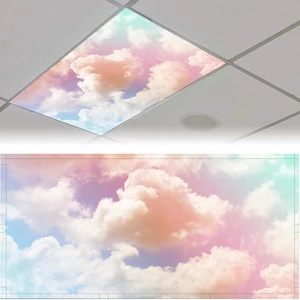 Fluorescent Light Cover for Classroom - 2 Pcs Colorful Clouds Fluorescent Light Covers, Ceiling Light Covers Shade Panel Coverings for Office Classroom Home Drop Ceiling, 4 x 2 Feet Fluorescent Light Cover for Classroom - 2 Pcs Colorful Clouds Fluorescent Light Covers, Ceiling Light Covers Shade Panel Coverings for Office Classroom Home Drop Ceiling, 4 x 2 Feet