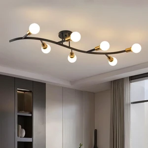 Black and Gold Modern Sputnik Semi Flush Mount Ceiling Light Fixture 7-Lights,Mid Centur Minimalist sputnik Chandelier for Living Room,Dining Room,Bedroom,Kitchen,Hallway(Bulbs Not Included) Black and Gold Modern Sputnik Semi Flush Mount Ceiling Light Fixture 7-Lights,Mid Centur Minimalist sputnik Chandelier for Living Room,Dining Room,Bedroom,Kitchen,Hallway(Bulbs Not Included)