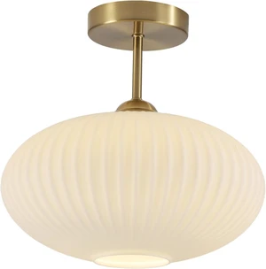 BOKT Vintage Ceiling Light Fixture 9.8" Lantern Shape Milk White Glass Ceiling Light Mid Century Modern Ceiling Pendant Light for Bedroom, Dining Table, Stairway BOKT Vintage Ceiling Light Fixture 9.8" Lantern Shape Milk White Glass Ceiling Light Mid Century Modern Ceiling Pendant Light for Bedroom, Dining Table, Stairway