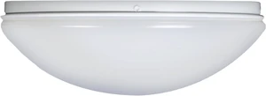 Designers Fountain EnviroLite Flush Mount Ceiling Light, 11 Inch LED Round Glass Lighting Fixture for Kitchen, Bedroom, Bathroom, and Hallway, White, EV1011C5C-06