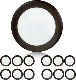 TOPELER Surface Mount LED Ceiling Light, 6 Inch Bronze Low Profile Dimmable Flush Mount LED Disk Light, Installs into J-Box or Recessed Can, 15W 1000Lm, 3000K Warm White, FCC & ETL-Listed, 12 Pack TOPELER Surface Mount LED Ceiling Light, 6 Inch Bronze Low Profile Dimmable Flush Mount LED Disk Light, Installs into J-Box or Recessed Can, 15W 1000Lm, 3000K Warm White, FCC & ETL-Listed, 12 Pack