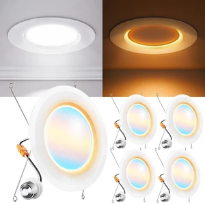 Sunco 4 Pack 6 Inch Retrofit LED Recessed Lights with Night Light, 5CCT Sunco 4 Pack 6 Inch Retrofit LED Recessed Lights with Night Light, 5CCT