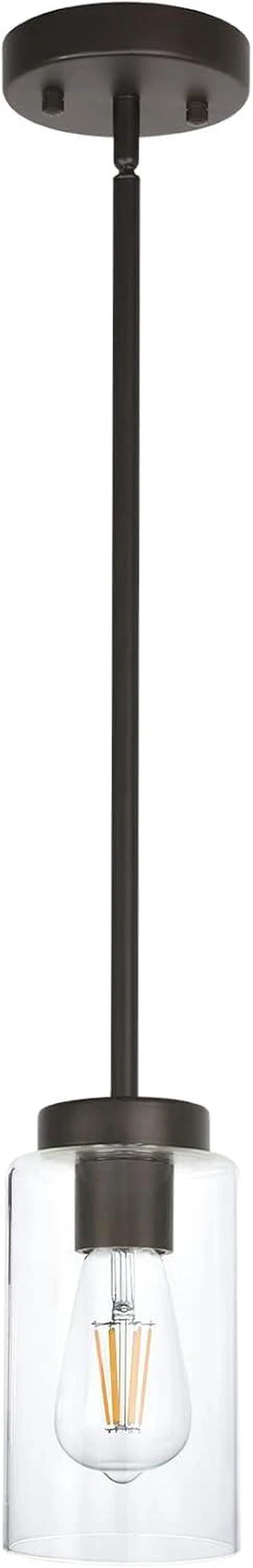One Light Chandeliers Modern Clear Glass Pendant Lighting Oil Rubbed Bronze Dining Room Lighting Fixtures Hanging Contemporary Lamp Semi Flush Mount Ceiling Lights One Light Chandeliers Modern Clear Glass Pendant Lighting Oil Rubbed Bronze Dining Room Lighting Fixtures Hanging Contemporary Lamp Semi Flush Mount Ceiling Lights