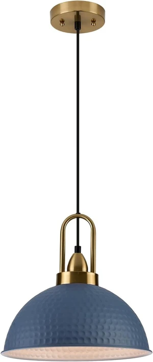 Blue Pendant Lights Kitchen Island Industrial Adjustable Height Vintage Dome Hanging Light Fixtures for Barn, Dining Room 1 Pack Blue Pendant Lights Kitchen Island Industrial Adjustable Height Vintage Dome Hanging Light Fixtures for Barn, Dining Room 1 Pack