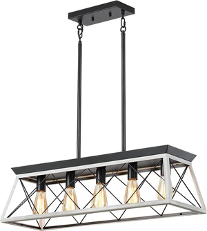 5-Light Farmhouse Chandeliers for Dining Room, Rustic Kitchen Island Lighting, Adjustable Height Pendant Light for Kitchen, Dining Room Table White 5-Light Farmhouse Chandeliers for Dining Room, Rustic Kitchen Island Lighting, Adjustable Height Pendant Light for Kitchen, Dining Room Table White