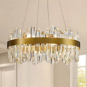 Gold Modern Oval Crystal Chandelier, 16-Lights Luxury Chandeliers Modern 2-Tiers K9 Crystal Chandelier Pendant, Light Fixture G9 Lights for Dining Living Room Entryway Kitchen Dia 23 inch Gold Modern Oval Crystal Chandelier, 16-Lights Luxury Chandeliers Modern 2-Tiers K9 Crystal Chandelier Pendant, Light Fixture G9 Lights for Dining Living Room Entryway Kitchen Dia 23 inch