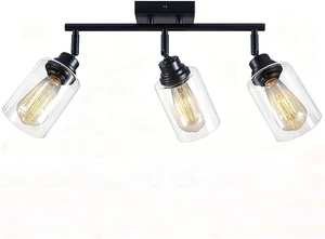 3-Light Matte Black Track Lighting Ceiling Mount for Kitchen 3-Light Matte Black Track Lighting Ceiling Mount for Kitchen