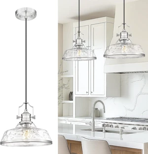 kudos 11 Inch Brushed Nickel Pendant Lights with Hammered Glass,KDPL13-BN-H kudos 11 Inch Brushed Nickel Pendant Lights with Hammered Glass,KDPL13-BN-H