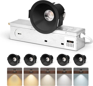 CycevSun Black 2 Inch Recessed Lights, Anti-Glare COB Spotlight, 6-Pack CycevSun Black 2 Inch Recessed Lights, Anti-Glare COB Spotlight, 6-Pack