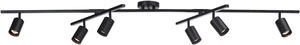 Waylon 6-Light Matte Black Track Lighting with Center Swivel Bars Waylon 6-Light Matte Black Track Lighting with Center Swivel Bars