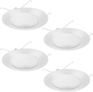 Glooglitter 4 Pcs 6 Inch Shower Trim Recessed Light Covers with Lens Glooglitter 4 Pcs 6 Inch Shower Trim Recessed Light Covers with Lens