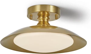Dimmable Brass Ceiling Light Flush Mount Modern LED Lighting Fixture, 5CCT 3000 K- 6000 K Ceiling Lamp for Bedroom Hallway Living Room Kitchen Dimmable Brass Ceiling Light Flush Mount Modern LED Lighting Fixture, 5CCT 3000 K- 6000 K Ceiling Lamp for Bedroom Hallway Living Room Kitchen