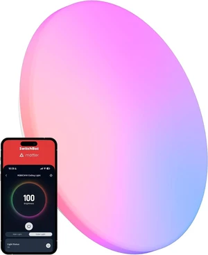 SwitchBot RGBICWW Ceiling Light 12 Inch, Matter Certified LED Flush Mount Light Fixture, 2000LM, No Hub Required, 2700K-6500K Dimmable, Works with Apple Home and Alexa, CRI 90+, for Bedroom Kitchen SwitchBot RGBICWW Ceiling Light 12 Inch, Matter Certified LED Flush Mount Light Fixture, 2000LM, No Hub Required, 2700K-6500K Dimmable, Works with Apple Home and Alexa, CRI 90+, for Bedroom Kitchen