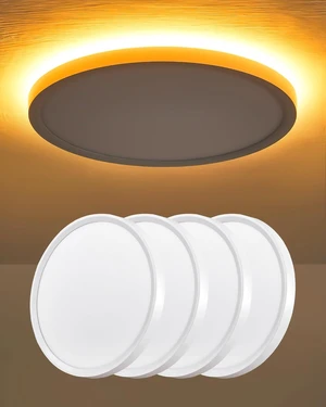 4 Pack 12Inch Hardwired LED Flush Mount Ceiling Light with 2000K Dimmable Night Light, 24W 2400LM Bright, 3000K/4000K/5000K CCT Selectable, Dimmable via Wall Switch, Ideal for Bedroom Hallway, White 4 Pack 12Inch Hardwired LED Flush Mount Ceiling Light with 2000K Dimmable Night Light, 24W 2400LM Bright, 3000K/4000K/5000K CCT Selectable, Dimmable via Wall Switch, Ideal for Bedroom Hallway, White