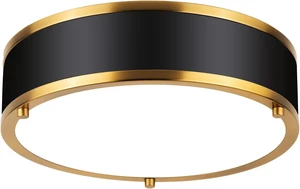 Edwarmlux 12.5 Inch LED Flush Mount Light Fixture, 26W, Modern Ceiling Light, 3 Color Adjustable 3000K/4000K/5000K, Dimmable for Bedroom, Hallway, Bathroom, Kitchen (Black Gold) Edwarmlux 12.5 Inch LED Flush Mount Light Fixture, 26W, Modern Ceiling Light, 3 Color Adjustable 3000K/4000K/5000K, Dimmable for Bedroom, Hallway, Bathroom, Kitchen (Black Gold)