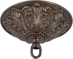 B&P Lamp Antique Bronze Finish Cast Brass Screw Collar Ceiling Light Canopy Plate Kit B&P Lamp Antique Bronze Finish Cast Brass Screw Collar Ceiling Light Canopy Plate Kit