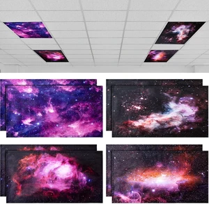 ROCEEI 8 Pack Fluorescent Light Covers, 4 x 2 Feet Magnetic Nebular Covers Bulk for Ceiling Classroom Light, Reduce Glare, Easy Install, Filters for School, Home, Office, Hospitals Cubicle Decor ROCEEI 8 Pack Fluorescent Light Covers, 4 x 2 Feet Magnetic Nebular Covers Bulk for Ceiling Classroom Light, Reduce Glare, Easy Install, Filters for School, Home, Office, Hospitals Cubicle Decor
