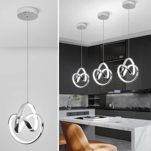 6000K Modern Pendant Light Fixtures, LED Pendant Lights Kitchen Island Lighting Adjustable Height Chrome Hanging Lights for Dining Room Kitchen Bedroom, 1Pack 6000K Modern Pendant Light Fixtures, LED Pendant Lights Kitchen Island Lighting Adjustable Height Chrome Hanging Lights for Dining Room Kitchen Bedroom, 1Pack