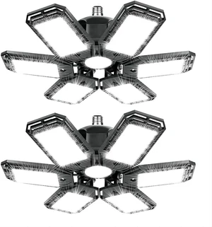 LED Garage Light - 15000 Lumen 6500K Daylight 150W, Six Leaf Led Garage Ceiling Lights, Pack of 2 LED Garage Light - 15000 Lumen 6500K Daylight 150W, Six Leaf Led Garage Ceiling Lights, Pack of 2
