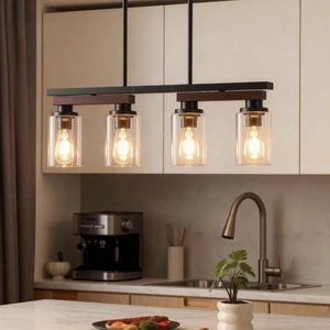 4-Light Black Linear Chandelier,28.1" Dining Room Light Fixture Over Table 4-Light Black Linear Chandelier,28.1" Dining Room Light Fixture Over Table