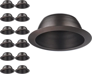 TORCHSTAR 12-Pack 6 Inch Integrated Can Light Trim, Oil Rubbed Bronze TORCHSTAR 12-Pack 6 Inch Integrated Can Light Trim, Oil Rubbed Bronze