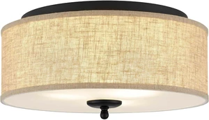 Quoizel Blanche 16" Flush Mount Ceiling Light, Matte Black Quoizel Blanche 16" Flush Mount Ceiling Light, Matte Black