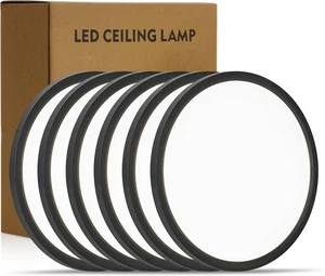 6Pack 11.4 Inch LED Flush Mount Ceiling Light, ETL,24W, 2427LM 6Pack 11.4 Inch LED Flush Mount Ceiling Light, ETL,24W, 2427LM