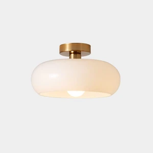 Nordic Vintage Ceiling Light Fixture Denmark Mid Century Modern Nostalgia Semi Flush Mount Ceiling Light with Orange White Glass Shade for Restaurant Cafe Loft Bedroom Hallway 10.6inch Nordic Vintage Ceiling Light Fixture Denmark Mid Century Modern Nostalgia Semi Flush Mount Ceiling Light with Orange White Glass Shade for Restaurant Cafe Loft Bedroom Hallway 10.6inch